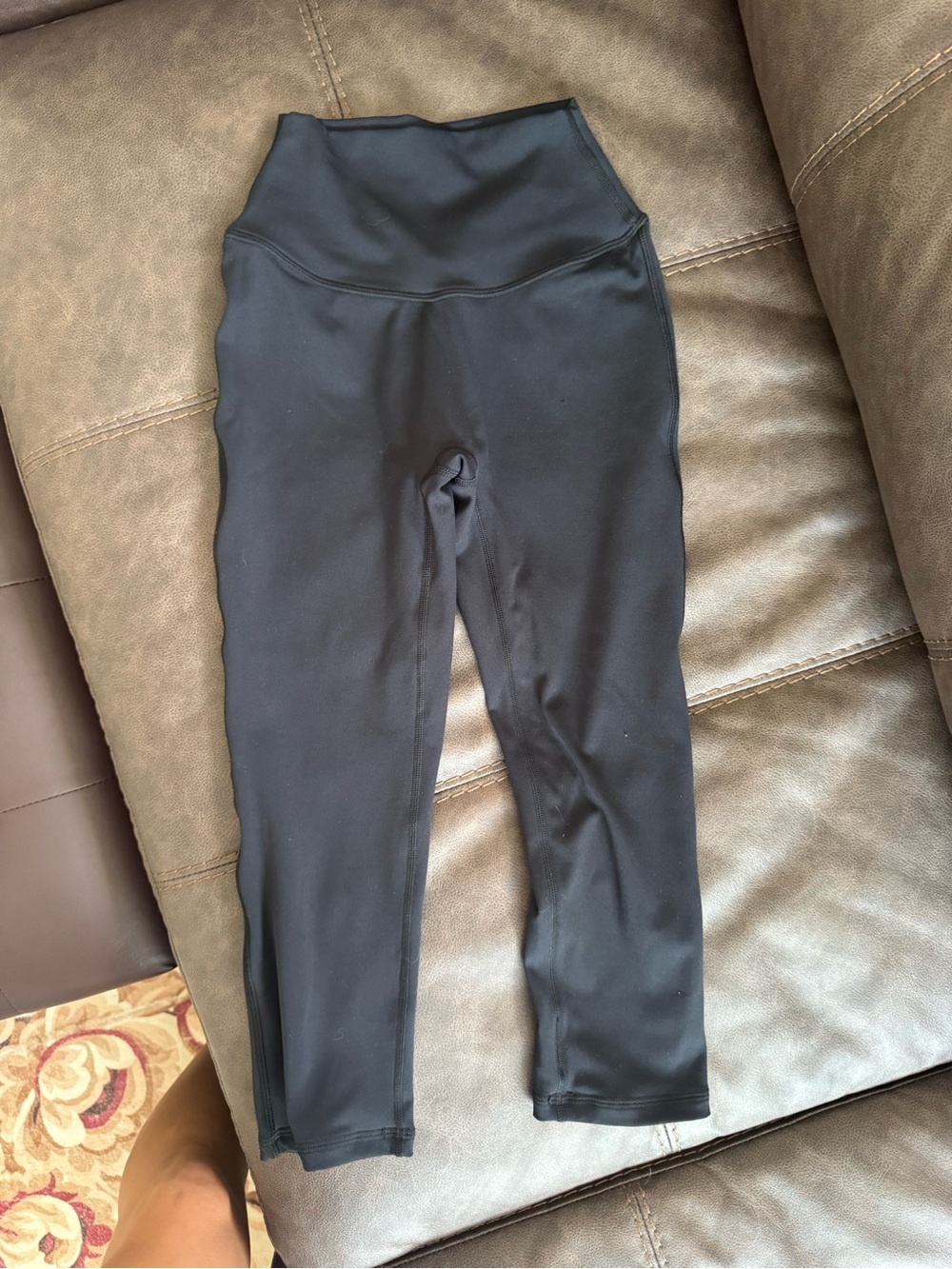 High-Waist Black Active Capri Leggings